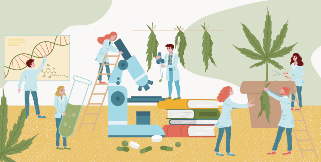 laboratoir de cbd illustration